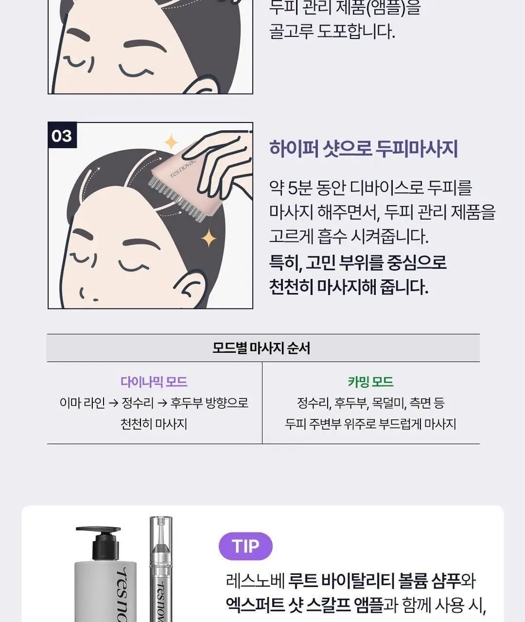 [No.1 헤어/두피 디바이스] 레스노베 하이퍼샷(베이지/핑크) 상세페이지 41